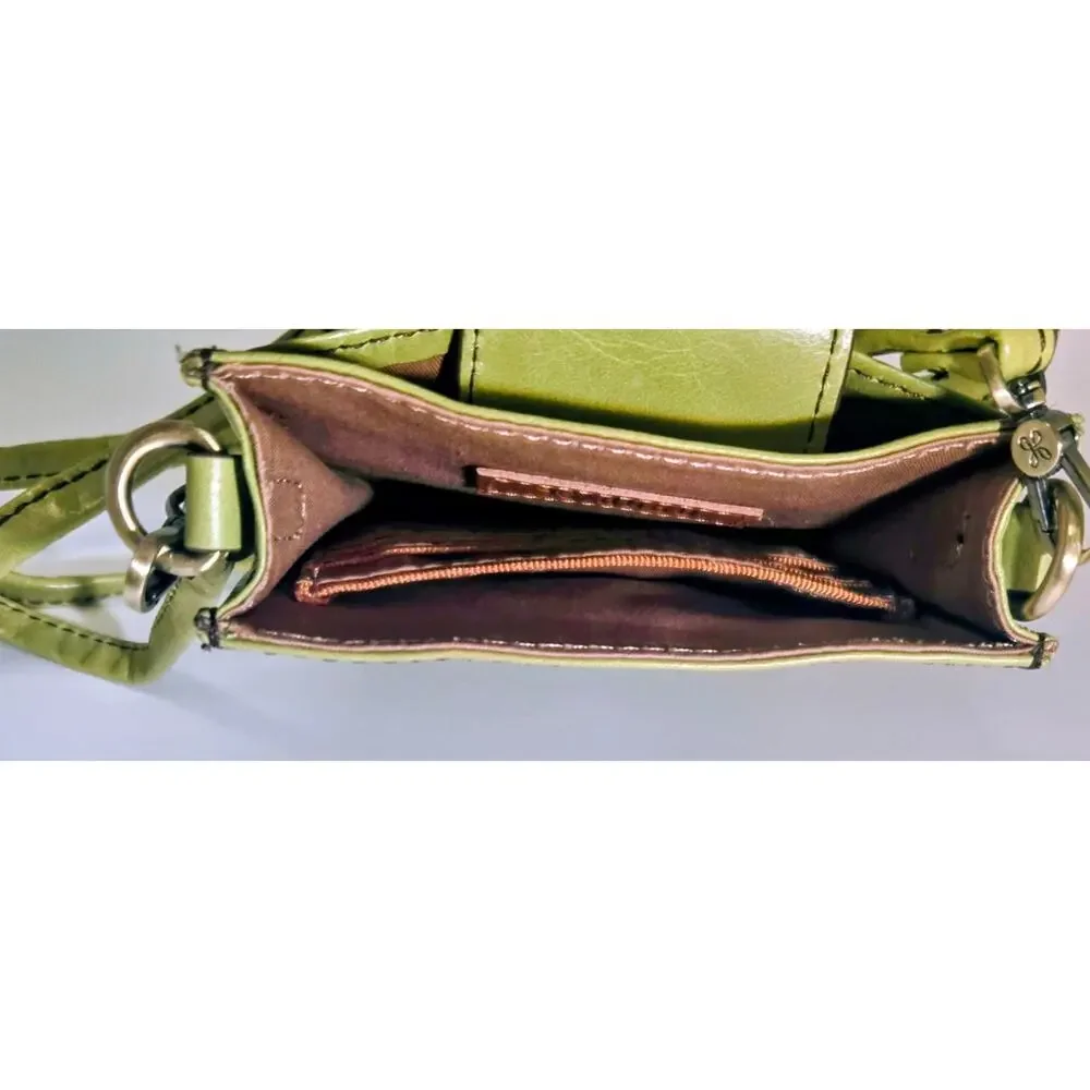 HOBO Olive Green Leather Crossbody Wristlet